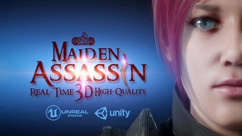 FREE! Unity + Unreal Female Warrior Assassin