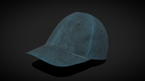 Baseball Cap Snapback - low poly 3D model