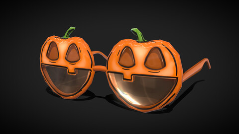 Pumpkin Sunglasses - low poly 3D model