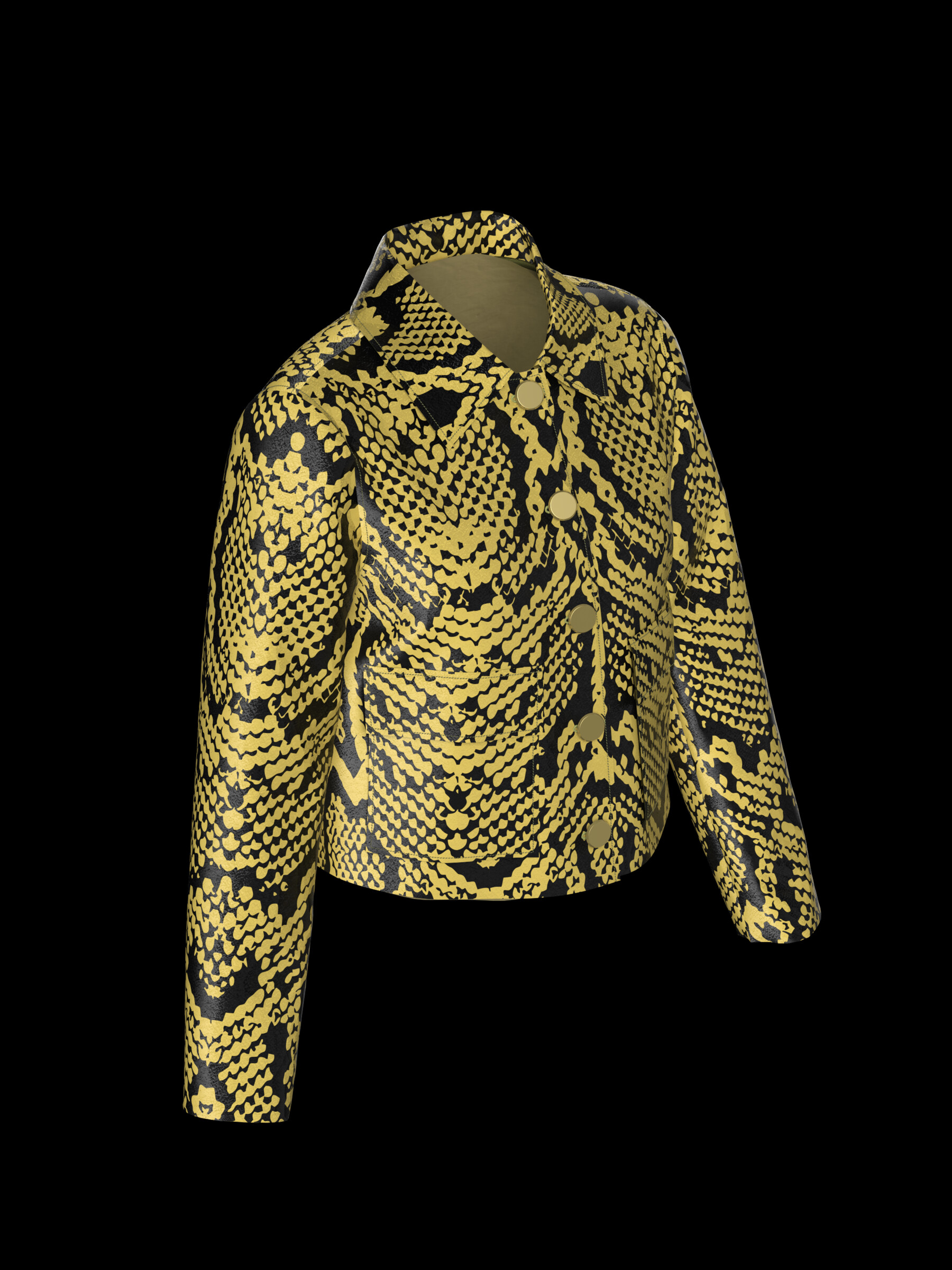 ArtStation - 3D SNAKE PATTERNED LEATHER JACKET | Resources