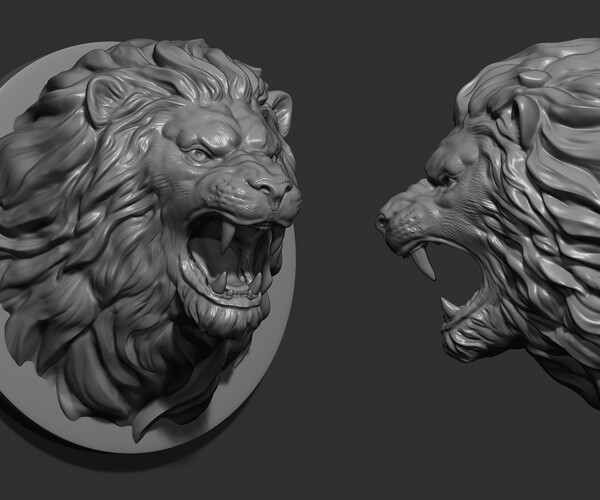 ArtStation - Lion face head | Resources