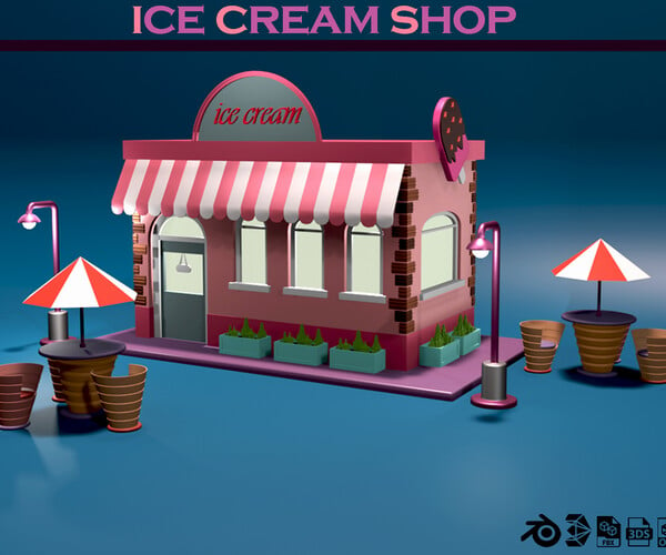 Ice Cream Shop in 2D Assets - UE Marketplace