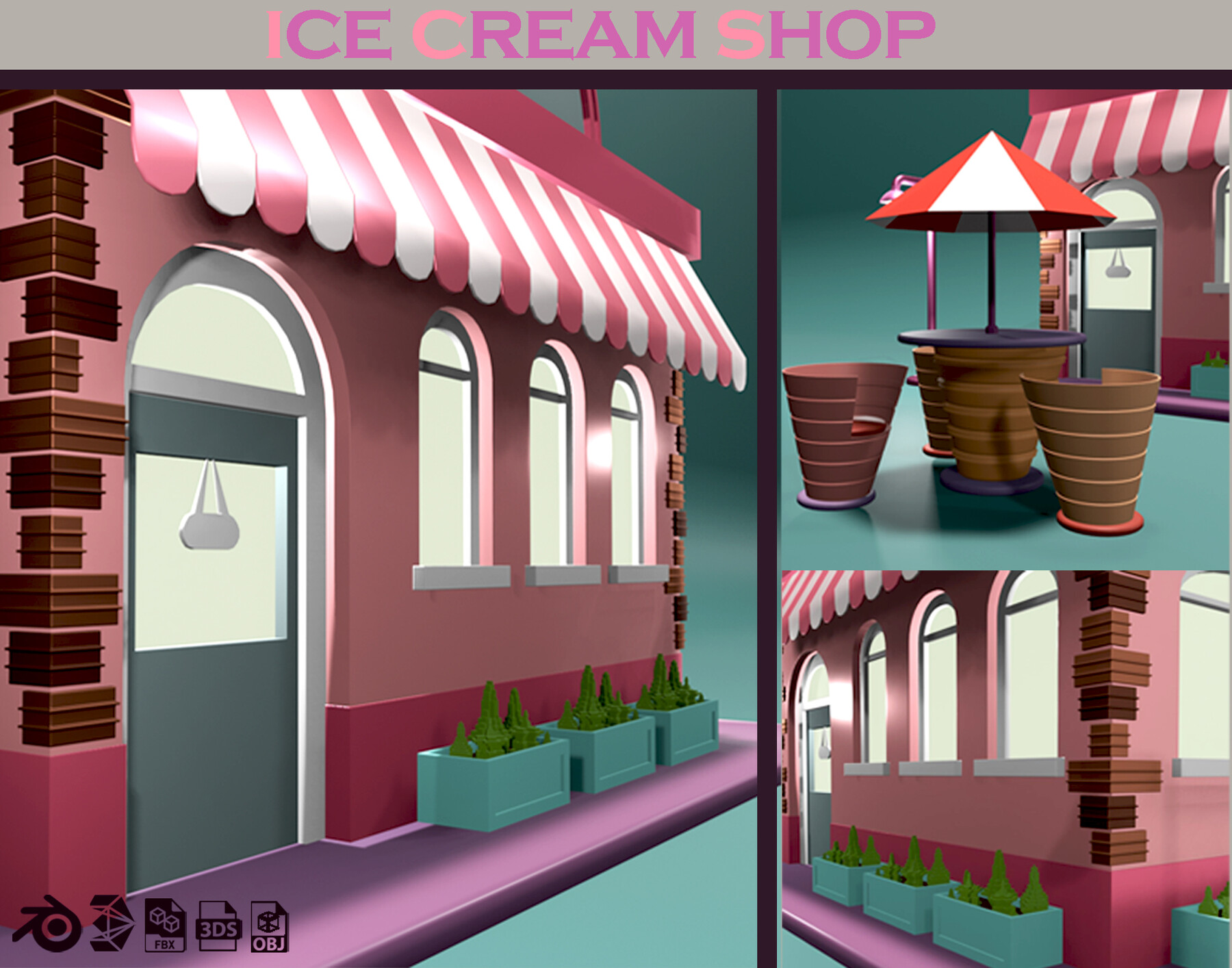 Ice Cream Shop in 2D Assets - UE Marketplace