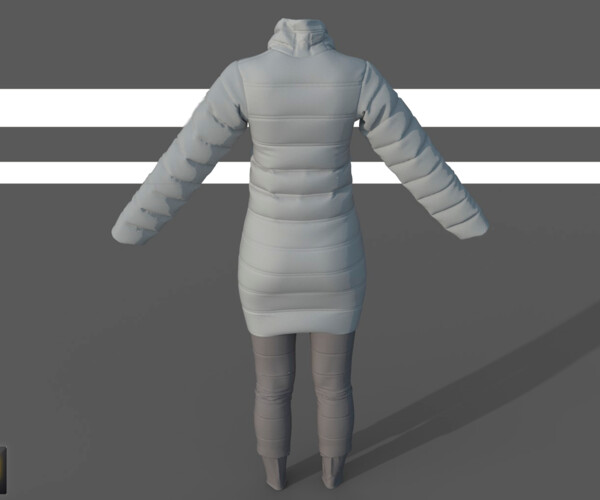 ArtStation - Urban down jacket | Game Assets