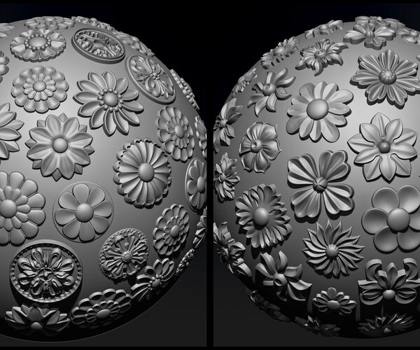 ArtStation - 160 Ornament Brushes, 4K Alphas And 3D Models, Vol.03 ...