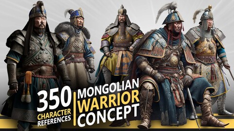 350 Monglian Warrior Concept - Character references