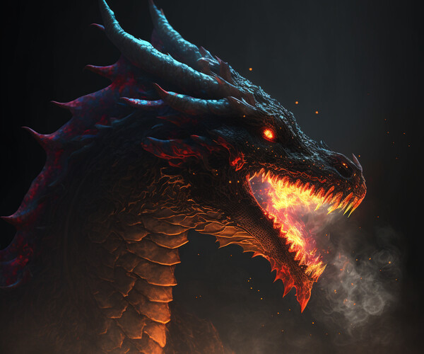 ArtStation - Fierce Inferno: The Dark Dragon's Breath 2 | Artworks