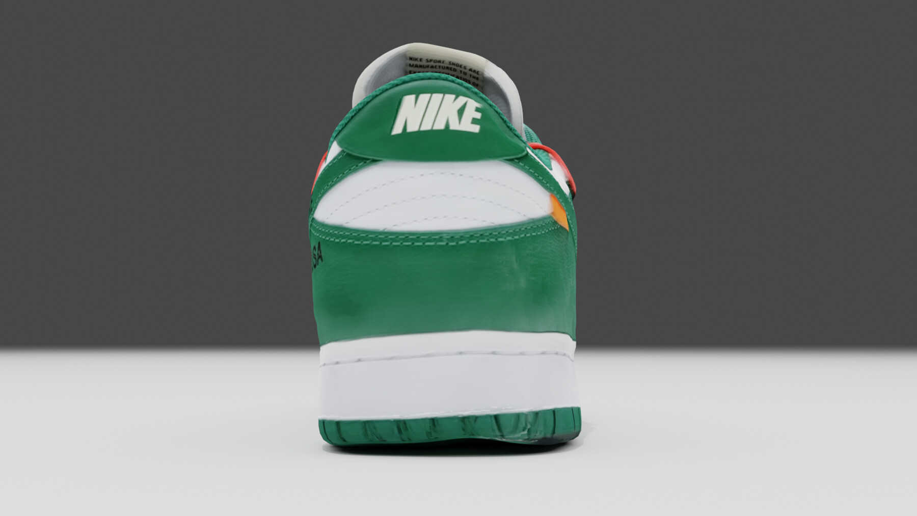 dunk off white pine green