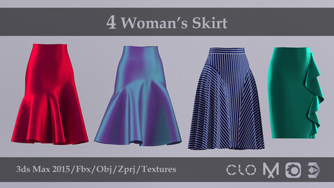 4 Woman's Skirt Pack