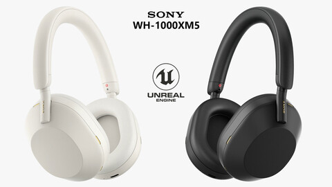 Sony WH-1000XM5 Wireless Over Ear Headphones|AR/VR Compatible |3D model