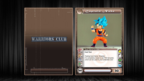 TCG card photoshop template V6