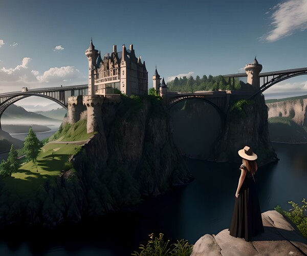 ArtStation - Girl And Old Castle keyframes for animation | Artworks