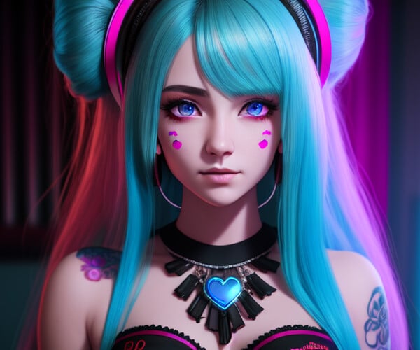 ArtStation - Woman Of Neon | Artworks