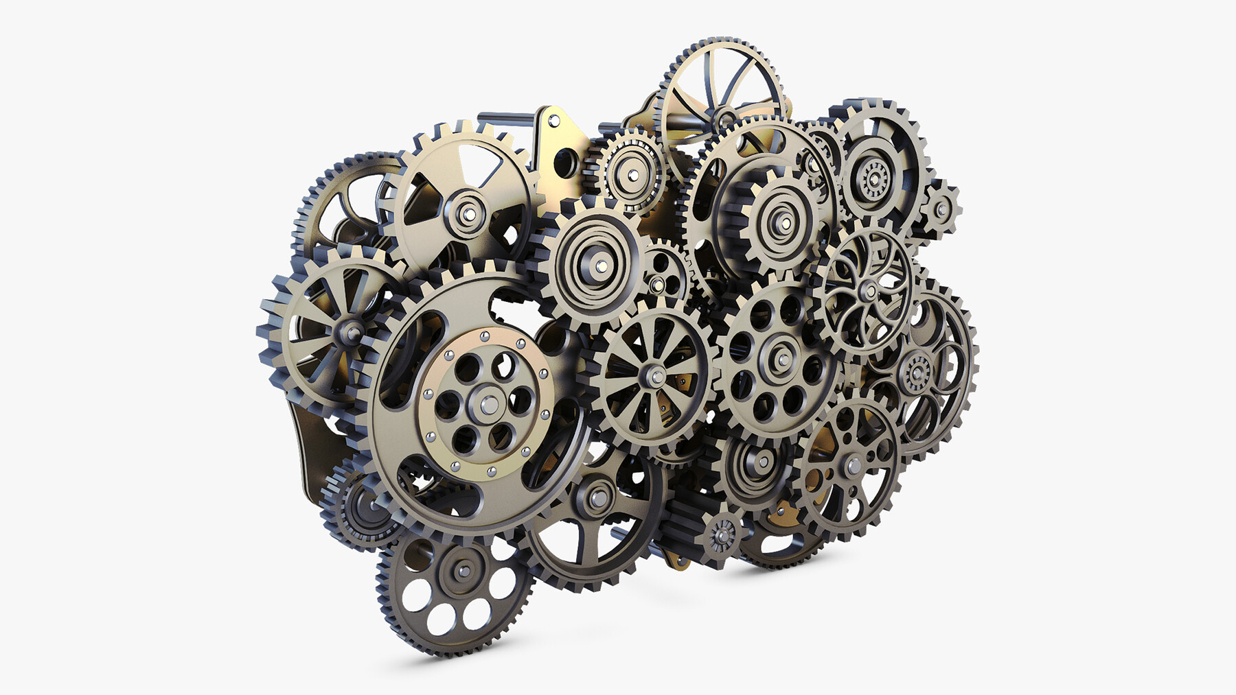 Gear Mechanism V 2 - 3D Model by Zurel