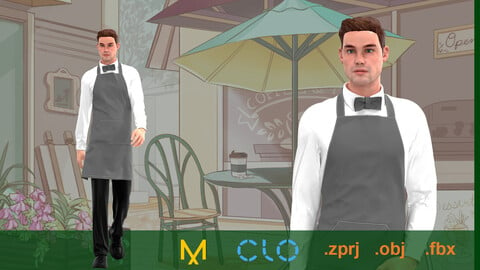 Waiter's uniform (cafe and restaurant waiter/garson outfit)