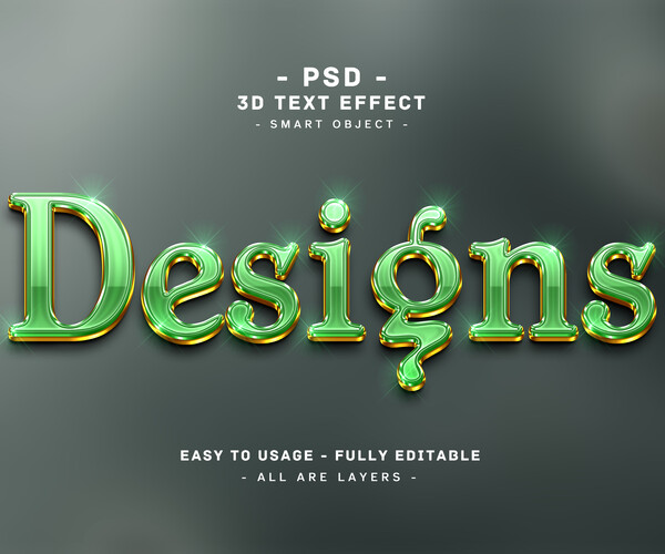 ArtStation - Designs PSD fully editable text effect. Layer style PSD ...