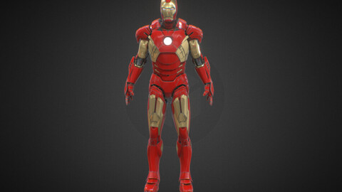 Realistic model of the iron man Iron-Man robot OBJ