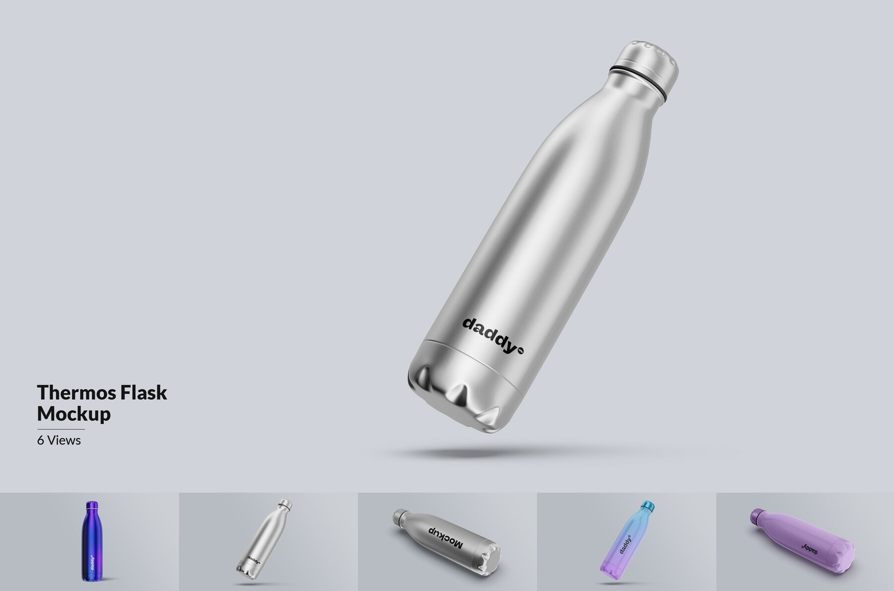 Mockupdaddy Stainless Steel Bottle Mockup