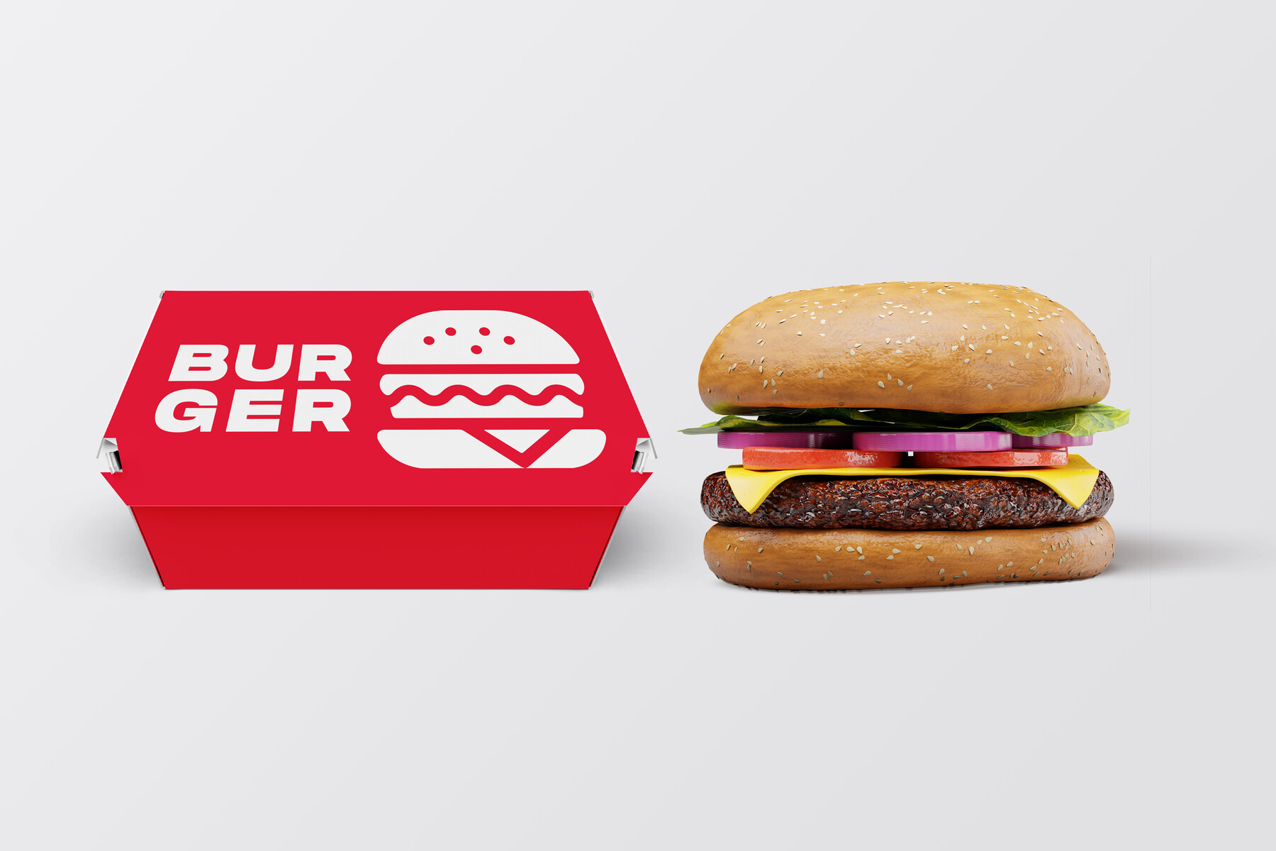 ArtStation - Burger Box & Wrapper Mockup | Resources