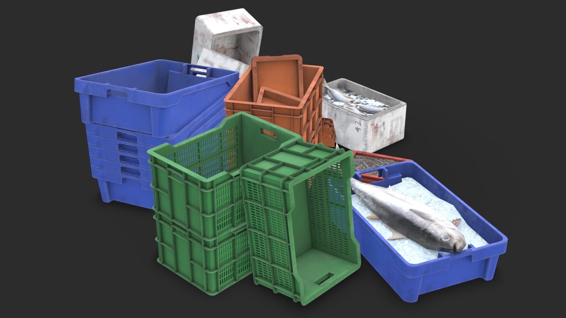ArtStation - Fishing Plastic Crates