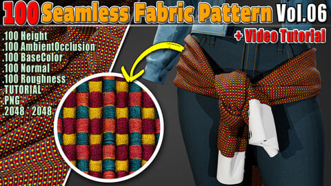 100 Seamless Fabric Pattern Vol.06 + Video Tutorial