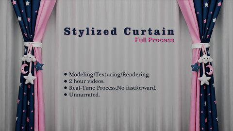 Stylized Curtain Tutorial Full Process + MD/Clo3d Project Files