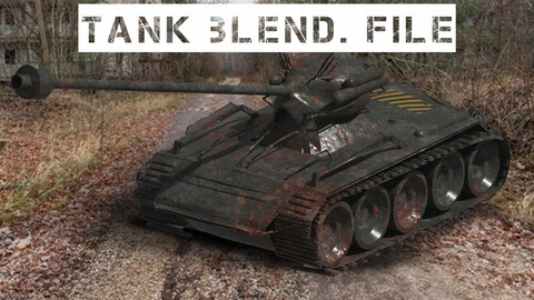 abandoned tank | asset | blender | warzone