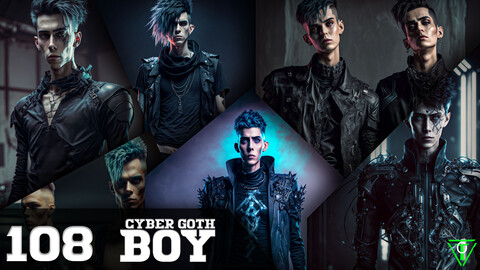 Cyber Goth Boy (More Than 8K Resolution)