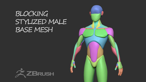 Blocking stylized male Base mesh