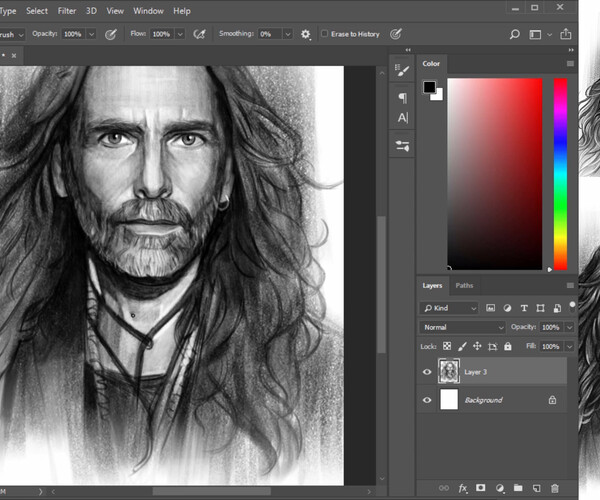 ArtStation Portrait drawing process (VOL 1) + New pencil and charcoal