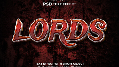 ArtStation - Lords. PSD fully editable text effect. Layer style PSD ...