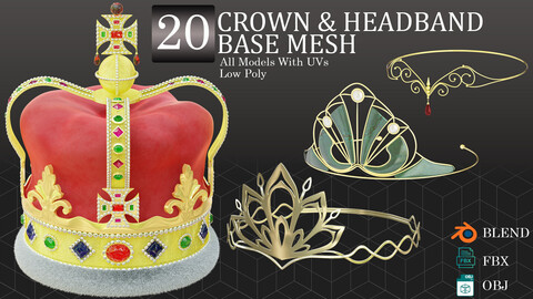 20 CROWN & HEADBAND - BASE MESH