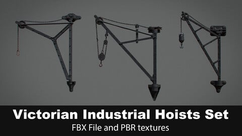 Victorian Industrial Wall Hoists Cranes