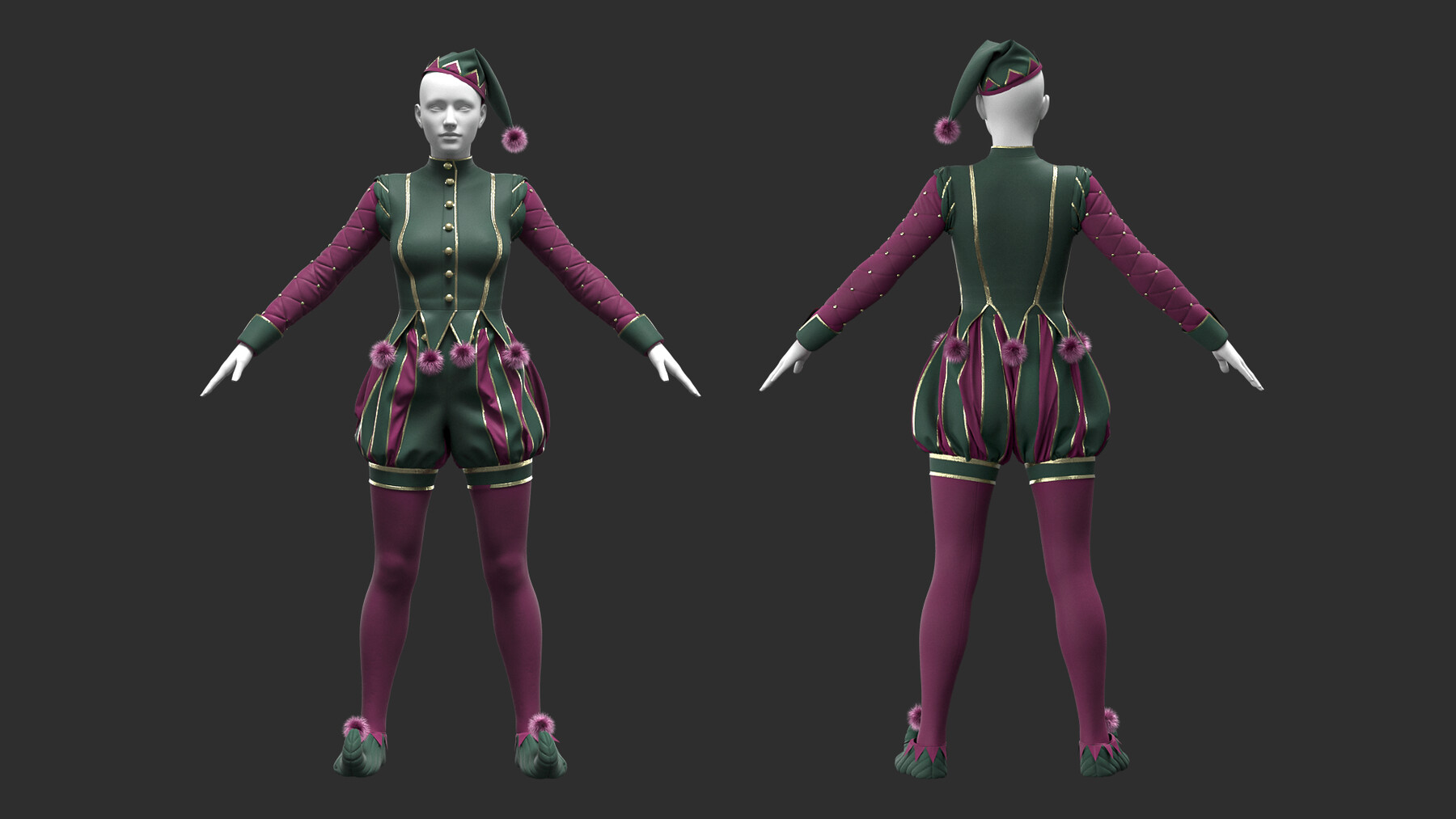 ArtStation - Female elf outfit / Marvelous Designer/Clo3D project file ...