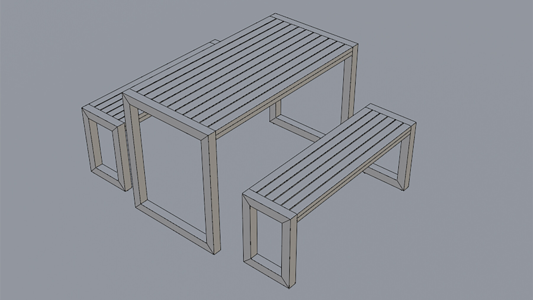 ArtStation Outdoor Furniture Set Game Assets