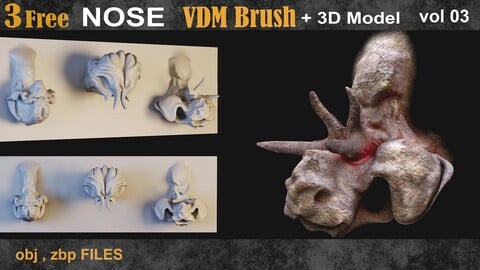 3 Free Nose VDM Brush + 3d model  vol 03