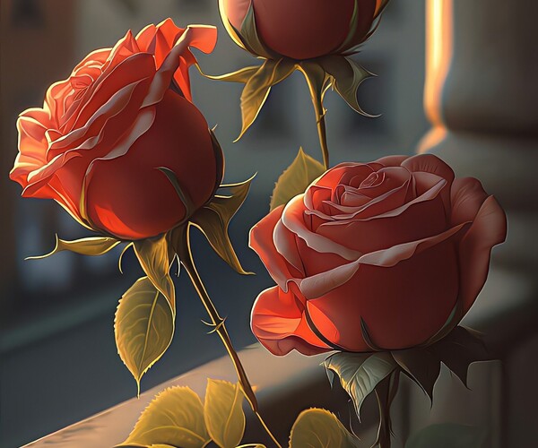 ArtStation - Window rose group of pictures | Artworks