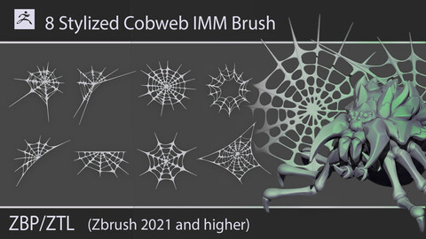 Stylized Cobweb IMM Brush