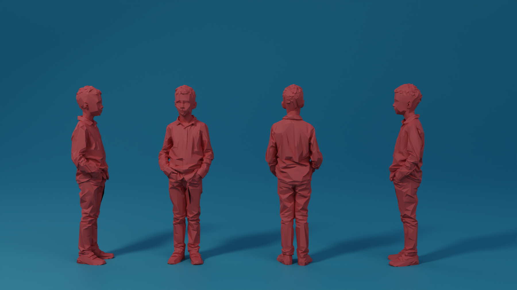 Artstation Low Poly Humans Set A 33 Models 3d Printable Resources