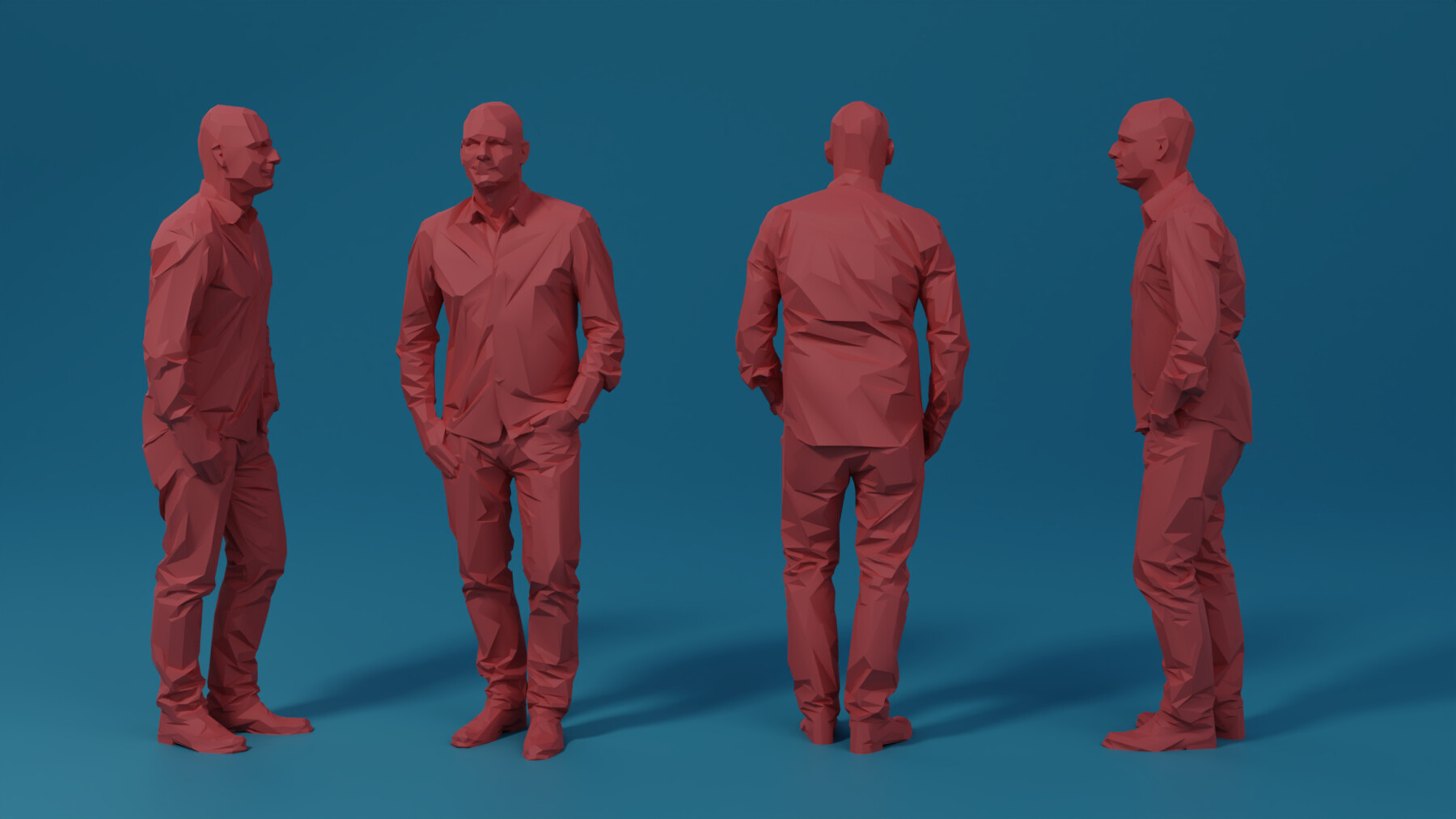 Artstation Low Poly Humans Set A 33 Models 3d Printable Resources