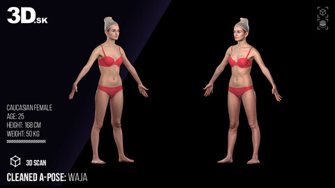 Cleaned A Pose Scan | Waja Underwear