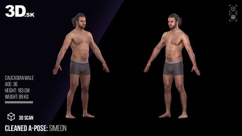 Cleaned A Pose Scan | Simeon Underwear