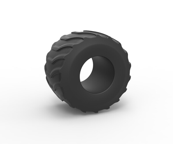 ArtStation - 3D printable Diecast Monster Jam tire 21 Scale 1:25 ...
