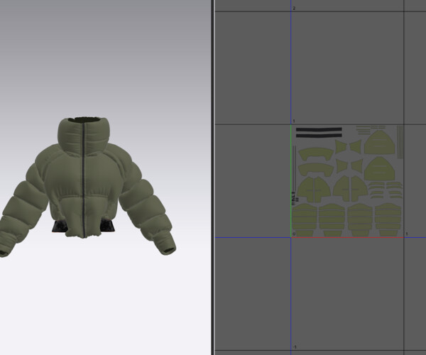 ArtStation - Streetwear Puffer Bomber Jacket/ Clo 3d /Marvelous ...
