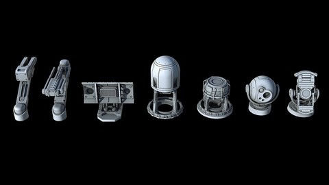 Sci-Fi KitBash Detail and Structure Pack VII