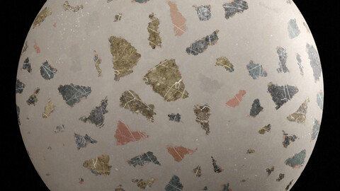 Terrazzo Materials 1- PBR 4K PNG By Sbsar