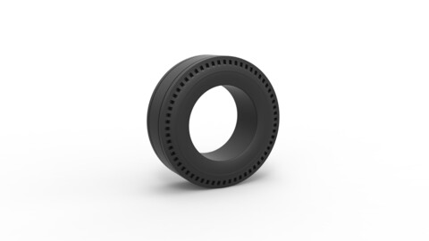 3D printable Diecast rear tire of vintage dragster Version 3 Scale 1:25