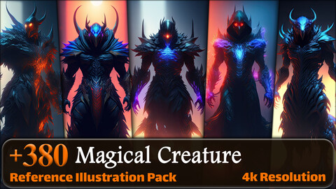 380 Magical Creature Reference Pack | 4K | v.1