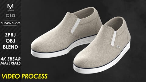 Process of Creating Slip-On Shoes - Marvelous / CLO Project file