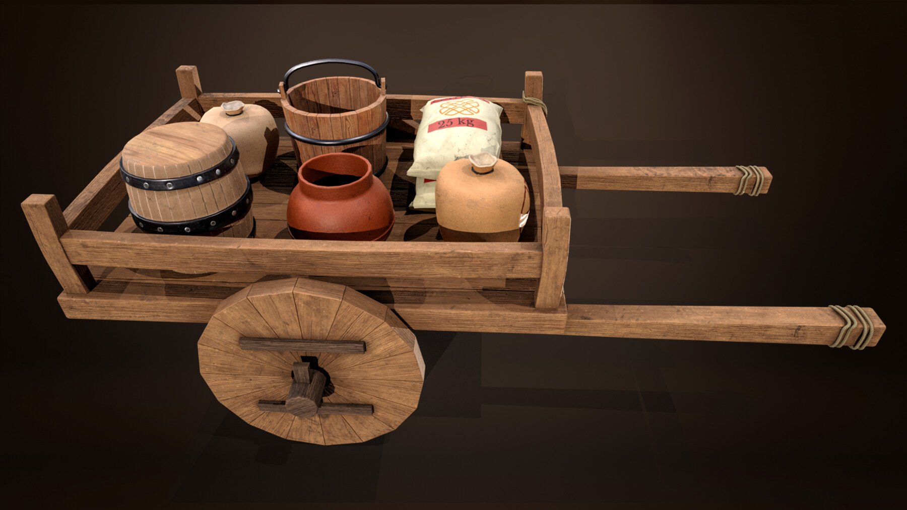 ArtStation - Wooden cart and game assets with PBR texturing | Game Assets